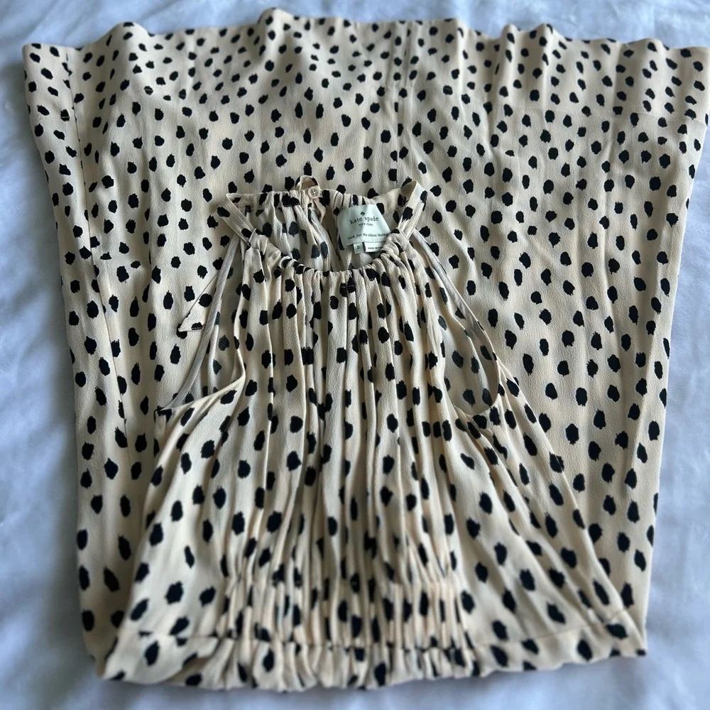 Kate Spade Leopard Polka Dot Take a Walk in the Wild side dress, size 0 - Picture 3 of 6